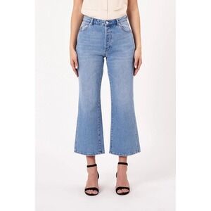 ROLLA'S Anthropologie Classic Flare Crop High Rise Relaxed Fit Blue Size 32 New